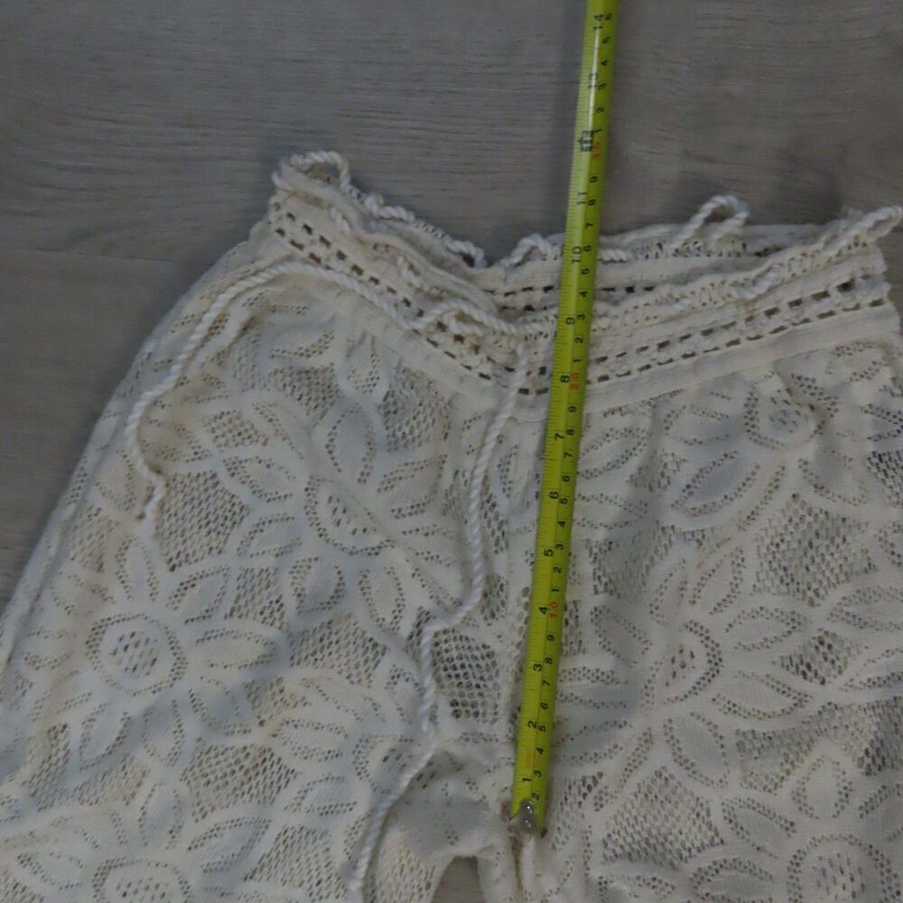 Aerie Lace Wide Leg Pants Boho Floral Cream Size S P Ch